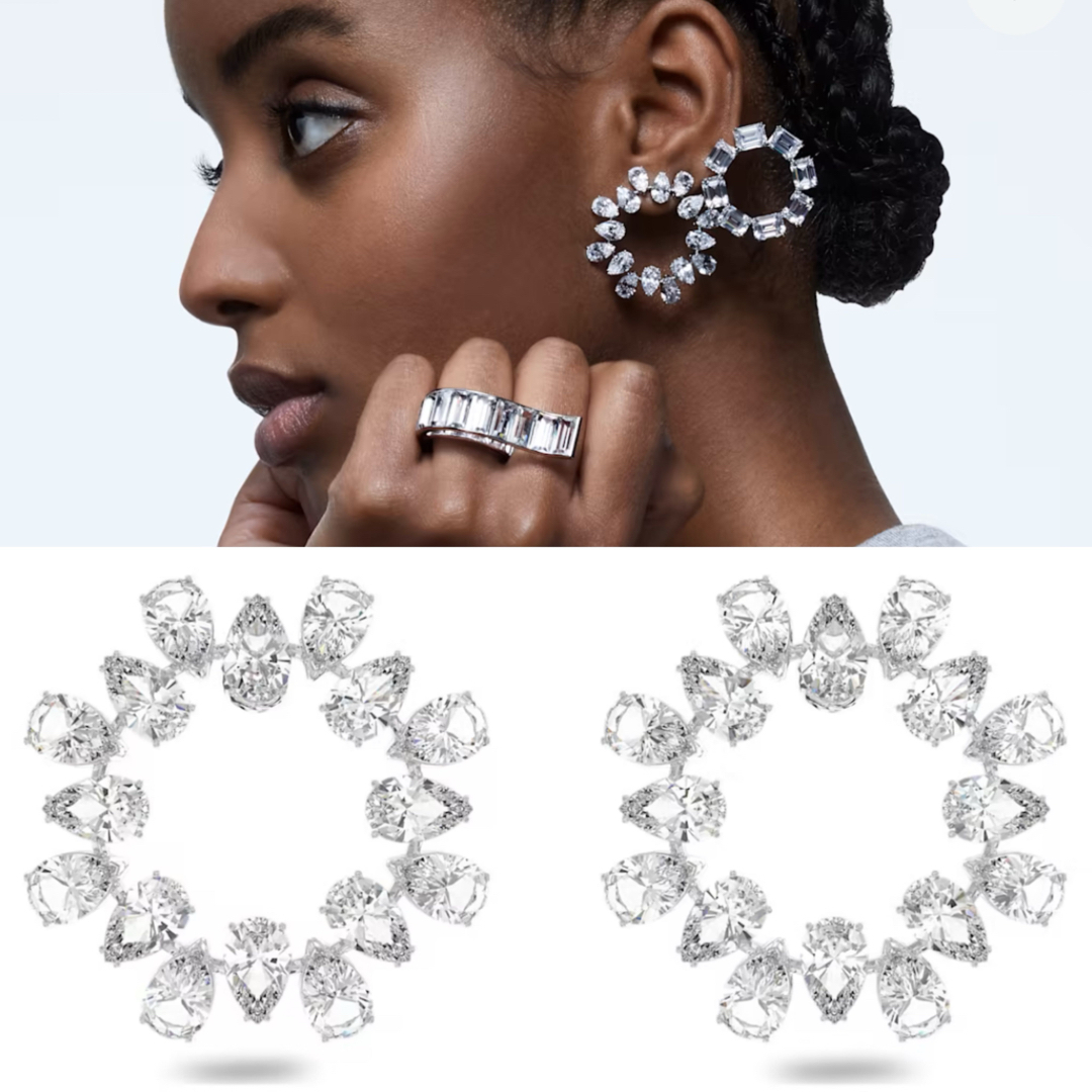 SWAROVSKI(スワロフスキー)のSwarovskiのMilleniaペアカットクリスタルフープピアス レディースのアクセサリー(ピアス)の商品写真