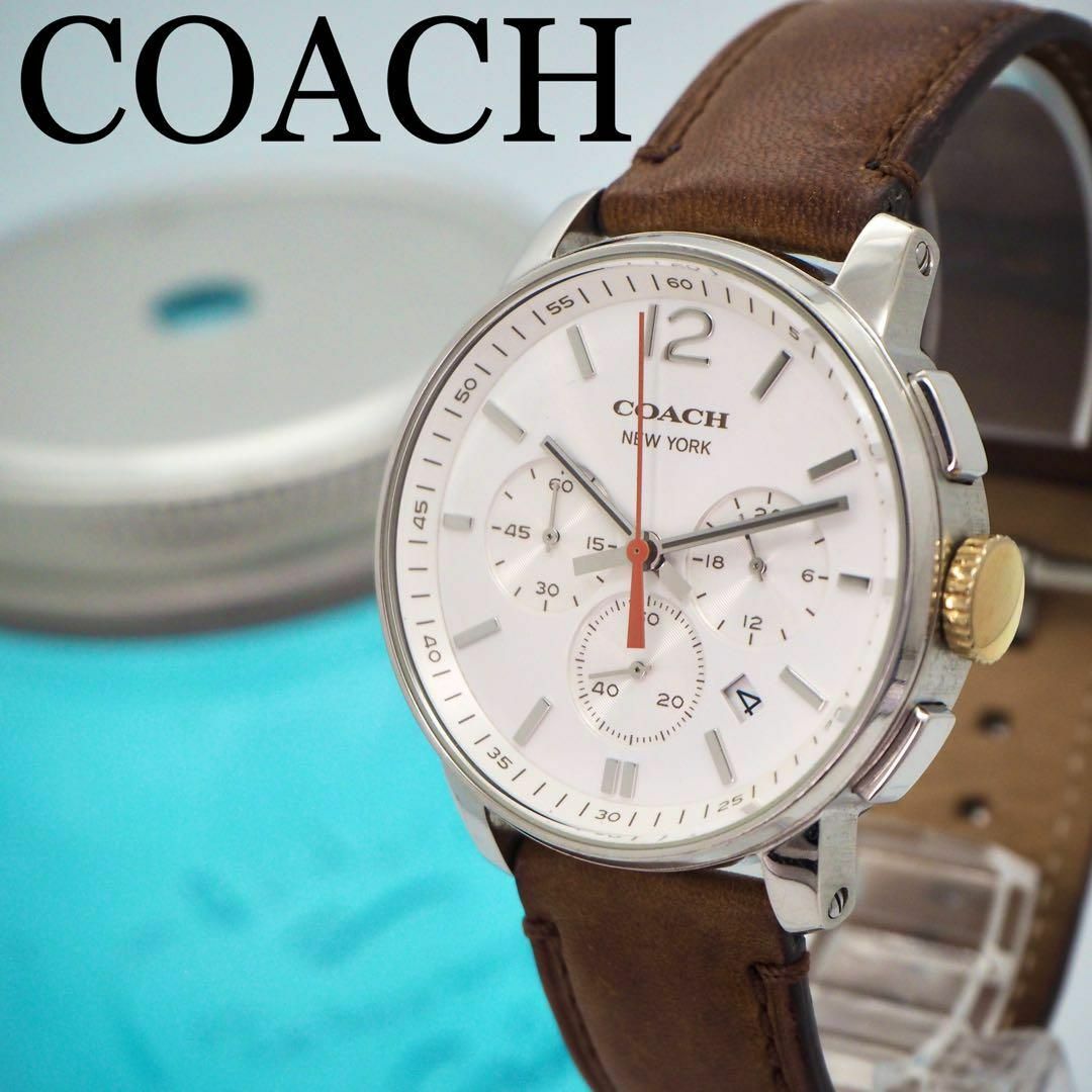 COACH(コーチ)の306 COACH コーチ時計　メンズ腕時計　ヴィンテージ　クロノグラフ　人気 メンズの時計(腕時計(アナログ))の商品写真