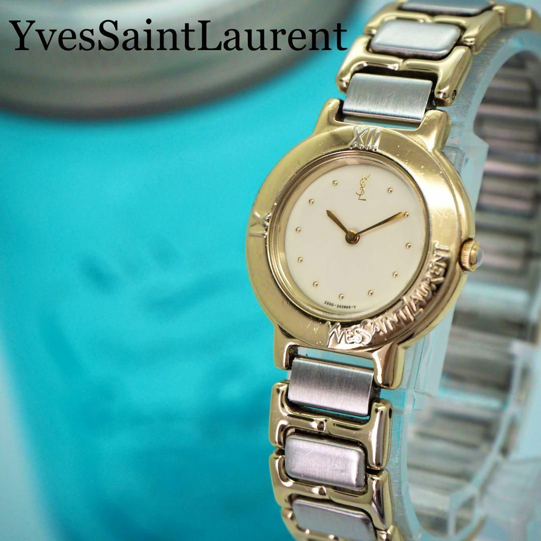 Yves Saint Laurent(イヴサンローラン)の12【美品】イヴサンローラン時計　レディース腕時計　ゴールド　華奢　細身　希少 レディースのファッション小物(腕時計)の商品写真