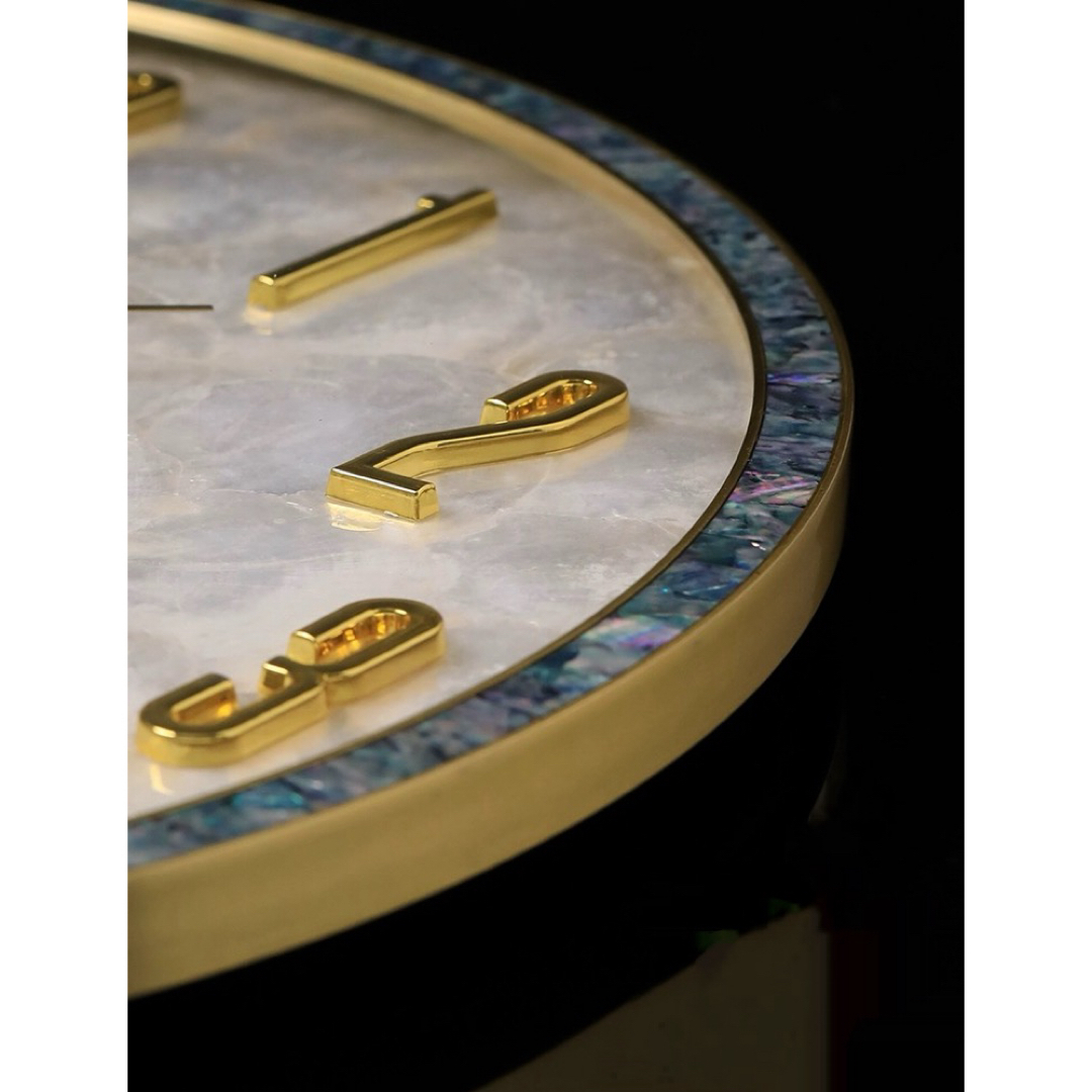 高級壁掛け時計 かけ時計 北欧インテリア ガラス掛け時計 貝入れ 部屋飾り インテリア/住まい/日用品のインテリア小物(掛時計/柱時計)の商品写真