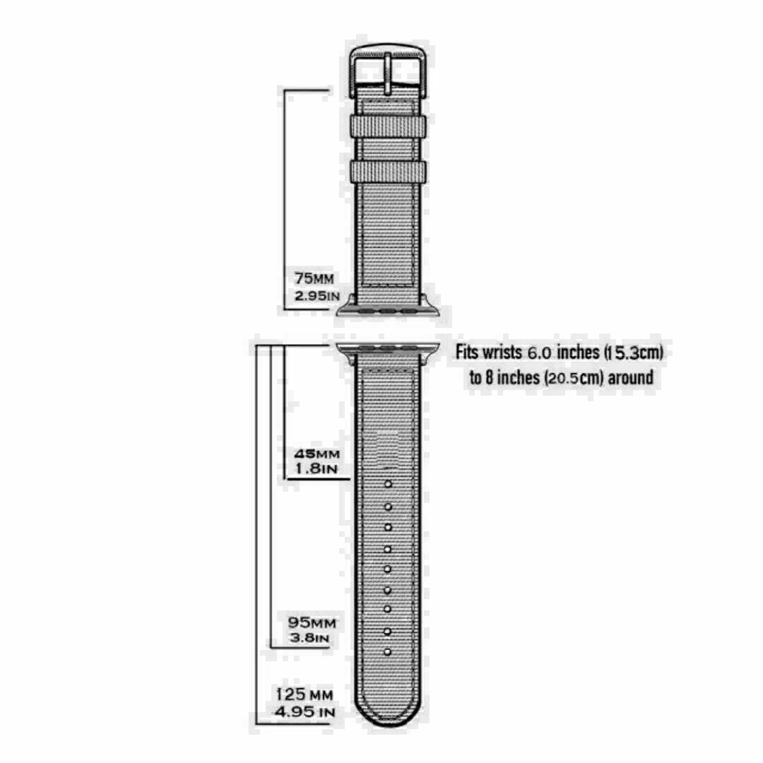 Apple Watch　42/44/45mm　ナイロンバンド　ベージュ メンズの時計(その他)の商品写真