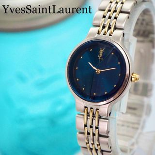 イヴサンローラン(Yves Saint Laurent)の739【美品】イヴサンローラン時計　レディース腕時計　Y字カットガラス　細身(腕時計)