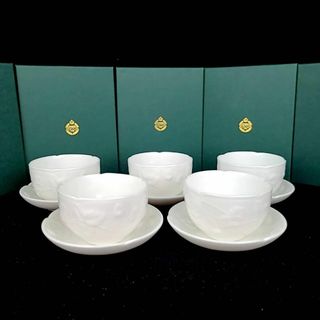 ミントン(MINTON)の△未使用 ◆ ミントン　ヴィクトリアストロベリー　湯呑　5客　箱つき(食器)