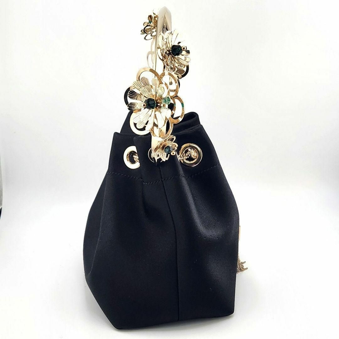 JIMMY CHOO - 【激レア】JIMMY CHOO ボンボン サテン チェーン JIMMY CHOO - 【激レア】JIMMY CHOO ボンボン サテン チェーン
