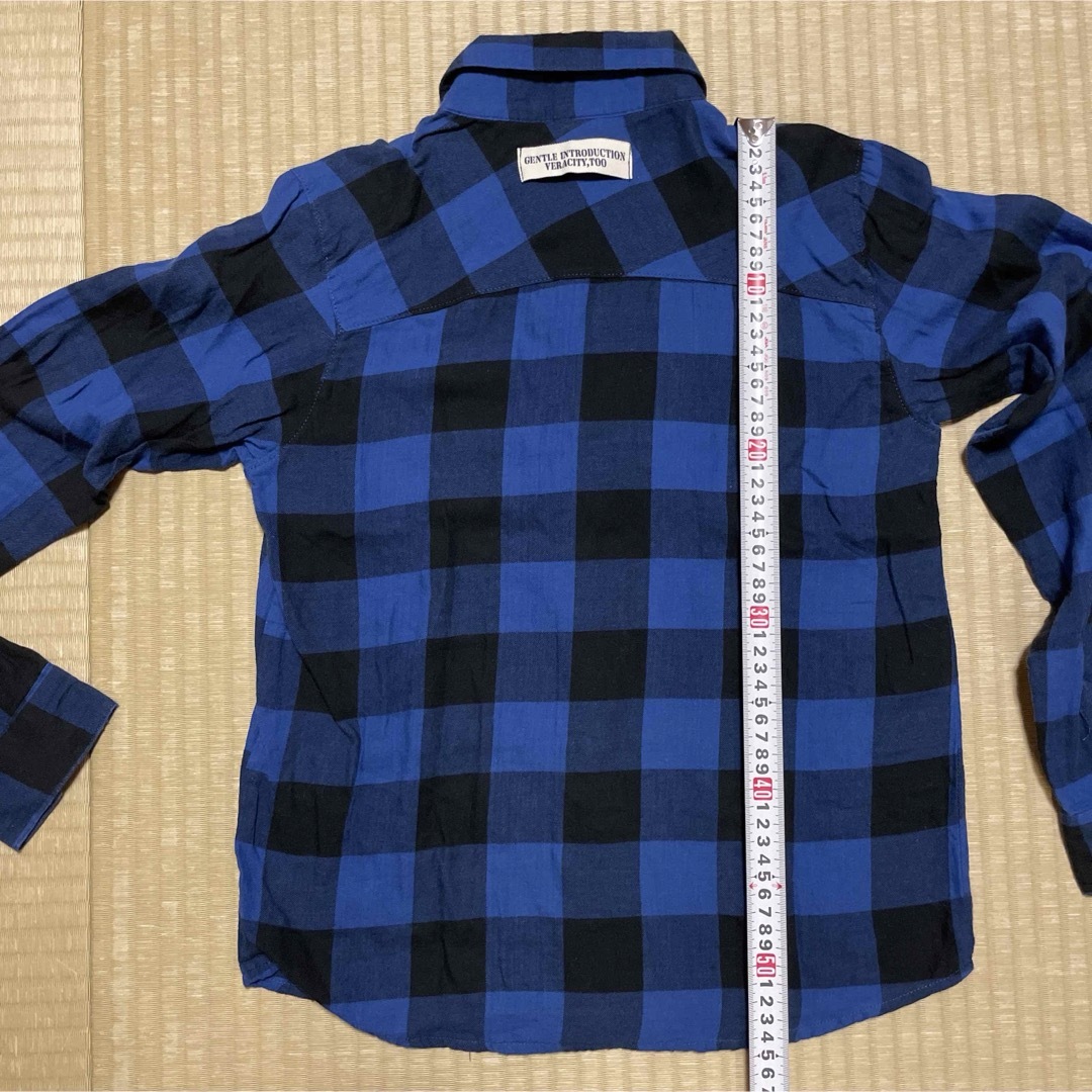 薄めのネルシャツ　150 キッズ/ベビー/マタニティのキッズ服男の子用(90cm~)(Tシャツ/カットソー)の商品写真