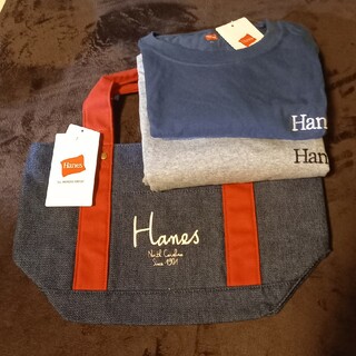 Hanes - ヘインズ　Hanes新品トートバック　Hanes新品Tシャツ半袖2枚