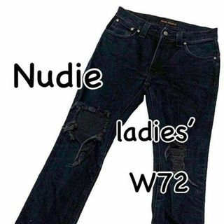 ヌーディジーンズ(Nudie Jeans)のNudie Jeans ヌーディー シンフィン クラッシュ加工 濃紺 W29(デニム/ジーンズ)