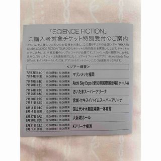 宇多田ヒカル アルバム購入者対象チケット特別受付シリアルコード(ミュージシャン)