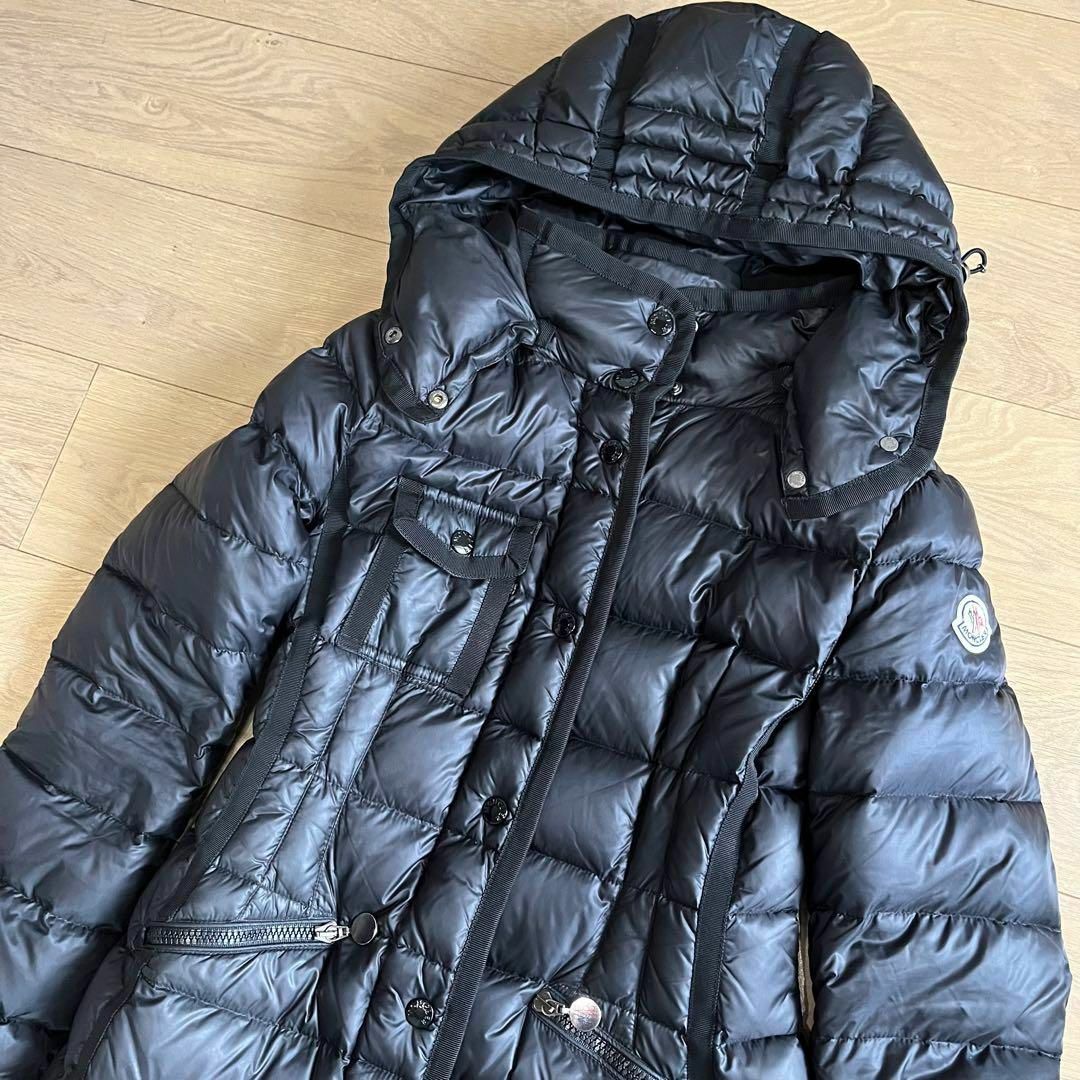 MONCLER(モンクレール)のモンクレール　ダウンコート　HERMINE　エルミンヌ　ブラック　黒　００サイズ レディースのジャケット/アウター(ダウンジャケット)の商品写真