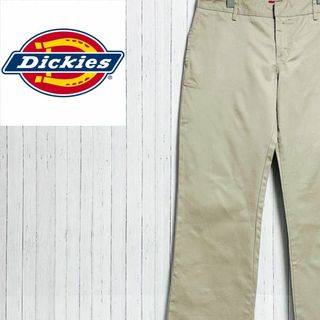 ディッキーズ(Dickies)のディッキーズ　チノパン　ワークパンツ　ベージュ　赤ロゴ　ストレート　11(チノパン)