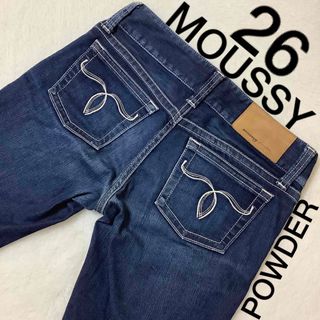 ロデオクラウンズ(RODEO CROWNS)の【超希少】MOUSSY POWDER SKINNY 26 廃盤  D/BLUE(デニム/ジーンズ)