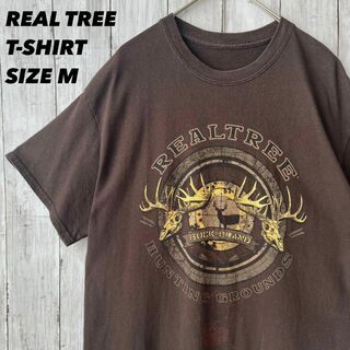 アメリカ古着　BUCKHORN RIVER リアルツリープリントTシャツブラウン(Tシャツ/カットソー(半袖/袖なし))