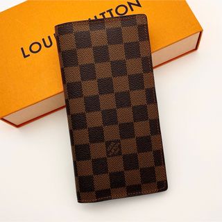 LOUIS VUITTON - 【超美品】ルイヴィトン◆ポルトフォイユ ブラザ◆ダミエ ブラウン◆二つ折り長財布