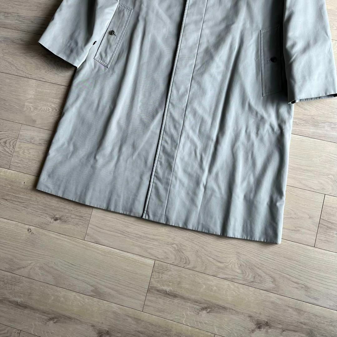 バーバリーロンドン　チェック柄裏地　ステンカラーコート　ベージュ　Mサイズ相当 メンズのジャケット/アウター(ステンカラーコート)の商品写真