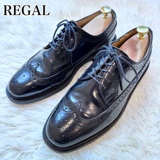 リーガル(REGAL)のREGAL レザーシューズ ウイングチップ メダリオン 2589 外羽根 黒(ドレス/ビジネス)