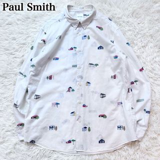 Paul Smith - 大きいサイズ XL ポールスミス 総柄シャツ 家柄 現行タグ カジュアルシャツ