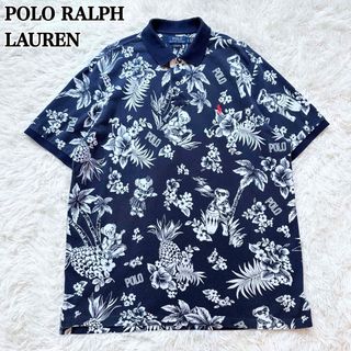 ポロラルフローレン(POLO RALPH LAUREN)のポロラルフローレン ポロベア アロハ ポロシャツ 総柄 マルチカラー ネイビー(ポロシャツ)