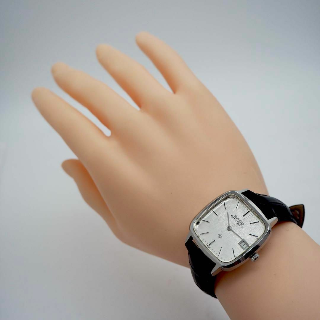 RADO(ラドー)の32 RADO ラドー時計　メンズ腕時計　シルバー　フォーマルクォーツ　スクエア メンズの時計(腕時計(アナログ))の商品写真