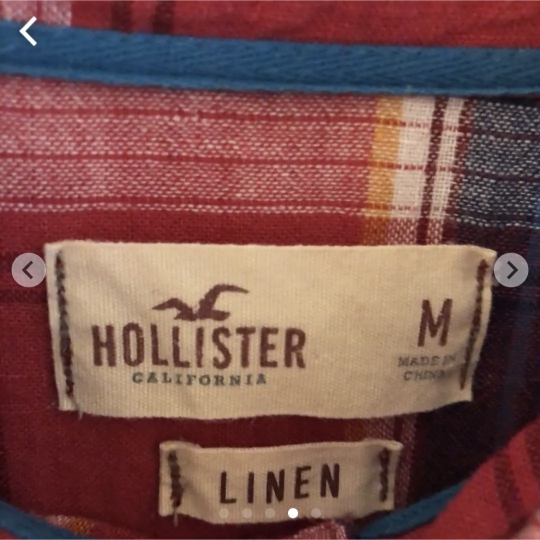 Hollister(ホリスター)のHOLLISTER チェックシャツ リネン　Mサイズ ホリスター メンズのトップス(シャツ)の商品写真