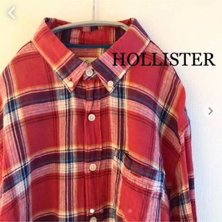 Hollister - HOLLISTER チェックシャツ リネン　Mサイズ ホリスター