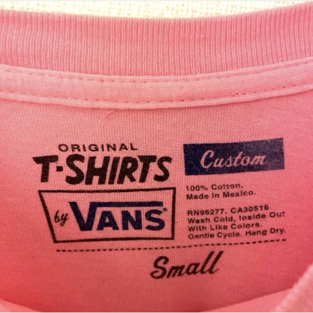 VANS(ヴァンズ)のVANS Tシャツ　ピンク　Sサイズ　ポケット　カスタム　カットソー　メキシコ製 メンズのトップス(Tシャツ/カットソー(半袖/袖なし))の商品写真