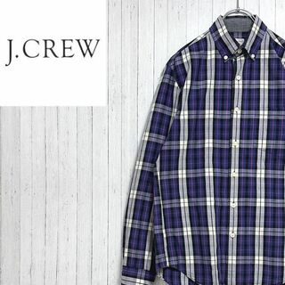ジェイクルー(J.Crew)のジェイクルー　長袖ボタンダウンシャツ　チェック柄　胸ポケット　XS(シャツ)