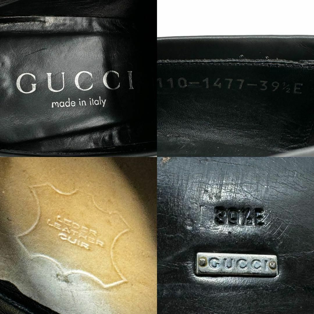 Gucci(グッチ)のGUCCI グッチ ビットローファー 革靴 ホースビット ブラック 39.5 メンズの靴/シューズ(ブーツ)の商品写真