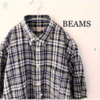 ビームス(BEAMS)のビームス  チェックシャツ 半袖　Mサイズ　BEAMS(シャツ)