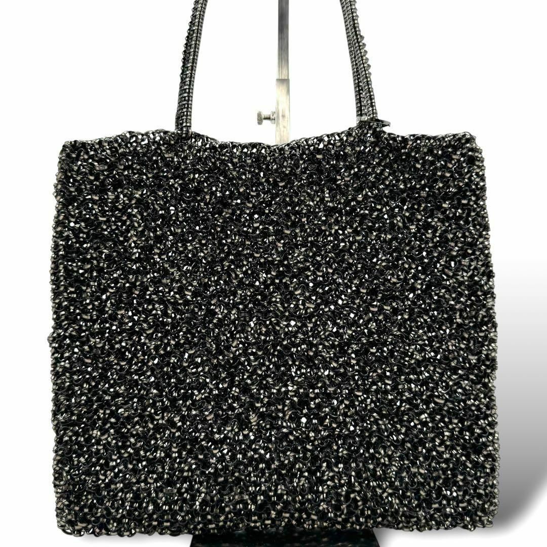ANTEPRIMA(アンテプリマ)の美品 ANTEPRIMA トートバッグ ハンドバッグ 腕掛け ワイヤーバッグ 黒 レディースのバッグ(トートバッグ)の商品写真
