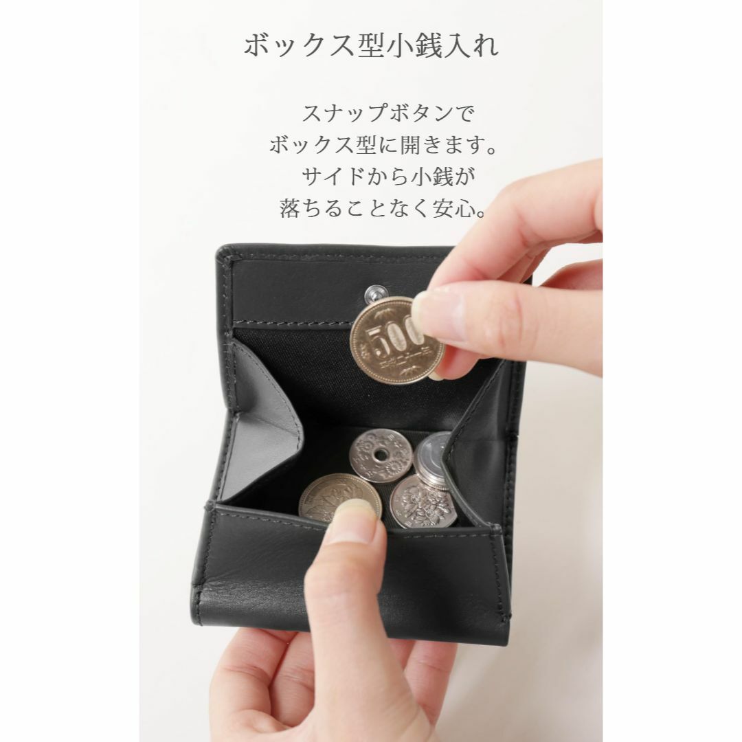 【色:パープル】[mieno] コインケース 小銭入れ メンズ 小さい 本革 ミ メンズのバッグ(その他)の商品写真
