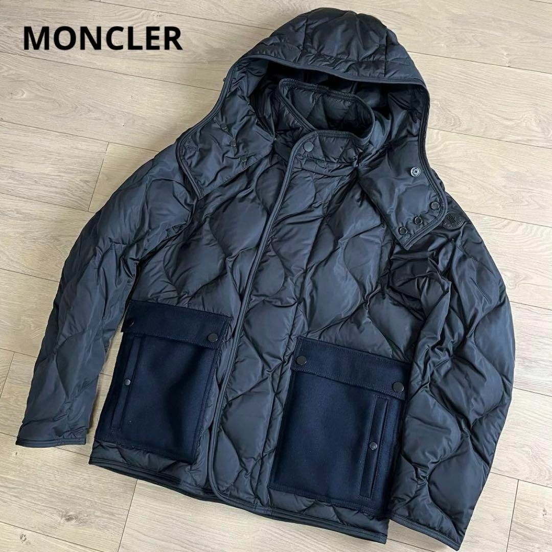 MONCLER(モンクレール)のモンクレール　FIRMIN　ダウンジャケット　キルティング　ウール切り替え　2 メンズのジャケット/アウター(ダウンジャケット)の商品写真