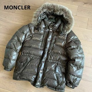 モンクレール(MONCLER)のモンクレール　ロッド　カーキ　ダウンジャケット　フード　ファー付き　2サイズ(ダウンジャケット)