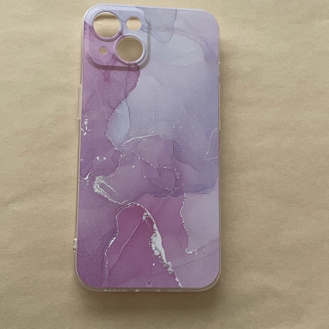 スマホケース iPhone13 大理石 パープル 紫 シンプル 可愛い スマホ/家電/カメラのスマホアクセサリー(iPhoneケース)の商品写真
