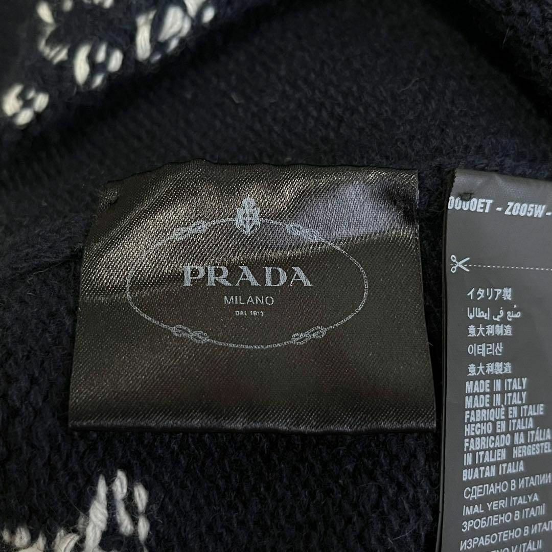 PRADA(プラダ)のプラダ　レーシングカー　クルーネックニット　ウールカシミヤ　42サイズ　ボーダー レディースのトップス(ニット/セーター)の商品写真