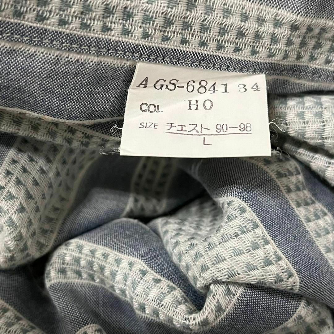 Christian Dior(クリスチャンディオール)のクリスチャンディオール　リネン混　半袖シャツ　ストライプ　グレー系　Lサイズ メンズのトップス(Tシャツ/カットソー(半袖/袖なし))の商品写真