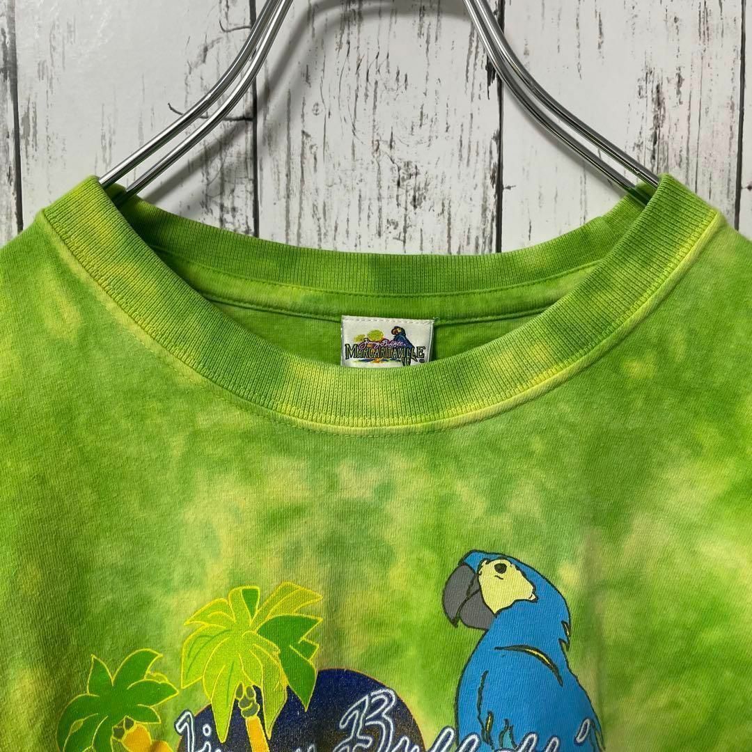 MARGARITAVILLE アメリカ古着 ビッグプリントTシャツグリーンメンズ メンズのトップス(Tシャツ/カットソー(半袖/袖なし))の商品写真