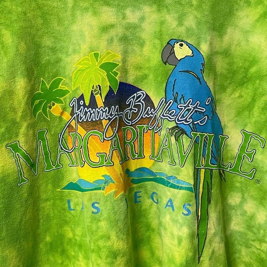 MARGARITAVILLE アメリカ古着 ビッグプリントTシャツグリーンメンズ メンズのトップス(Tシャツ/カットソー(半袖/袖なし))の商品写真