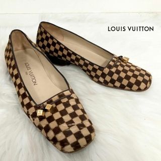 ルイヴィトン(LOUIS VUITTON)のルイヴィトン LOUIS VUITTON ダミエ ハラコ パンプス ダイス ロゴ(ハイヒール/パンプス)