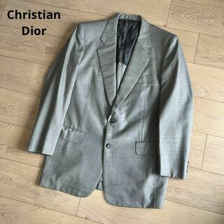 クリスチャンディオール(Christian Dior)のクリスチャンディオール　グレー　テーラードジャケット　ブレザー　Lサイズ(テーラードジャケット)