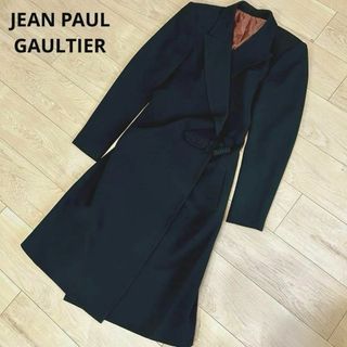 ジャンポールゴルチエ(Jean-Paul GAULTIER)のジャンポールゴルチエ　チェスターコート　トグルボタン　黒　ブラック　ロング丈(チェスターコート)