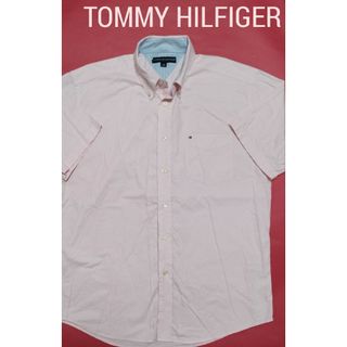 トミーヒルフィガー(TOMMY HILFIGER)の【美品】TOMMY HILFIGER(トミーヒルフィガー)メンズ半袖シャツ L(シャツ)