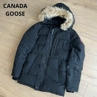 カナダグース(CANADA GOOSE)のカナダグース　CARSON PARKA　黒　ファー　ダウンジャケット　Sサイズ(ダウンジャケット)