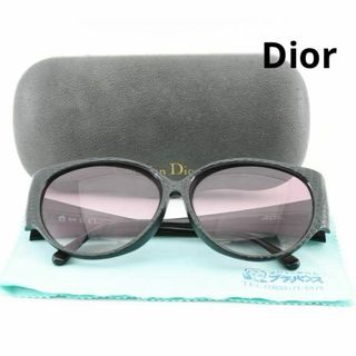 クリスチャンディオール(Christian Dior)のクリスチャンディオール　ゴールド金具　ロゴ　サングラス　ブラック　パープルレンズ(サングラス/メガネ)