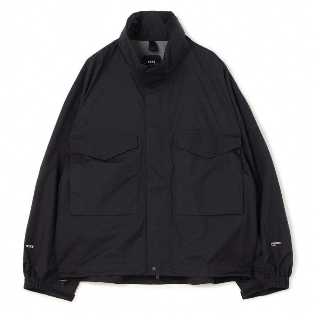 HYKE(ハイク)の【新品未使用】HYKE pertex wep jacket ブラック size5 メンズのジャケット/アウター(ミリタリージャケット)の商品写真