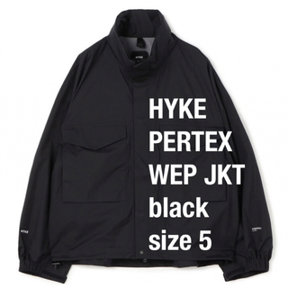 ハイク(HYKE)の【新品未使用】HYKE pertex wep jacket ブラック size5(ミリタリージャケット)