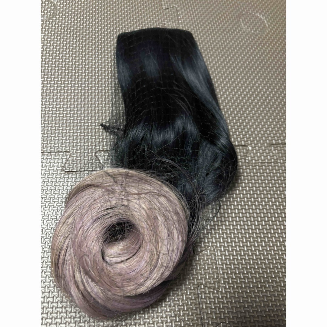 エクステ グラデーションカラー  50cm ブラックピンク エンタメ/ホビーのコスプレ(ウィッグ)の商品写真