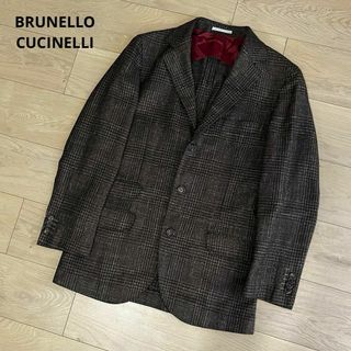 ブルネロクチネリ(BRUNELLO CUCINELLI)のブルネロクチネリ　シルクリネン混　アンコンジャケット　ブレザー　44サイズ(テーラードジャケット)