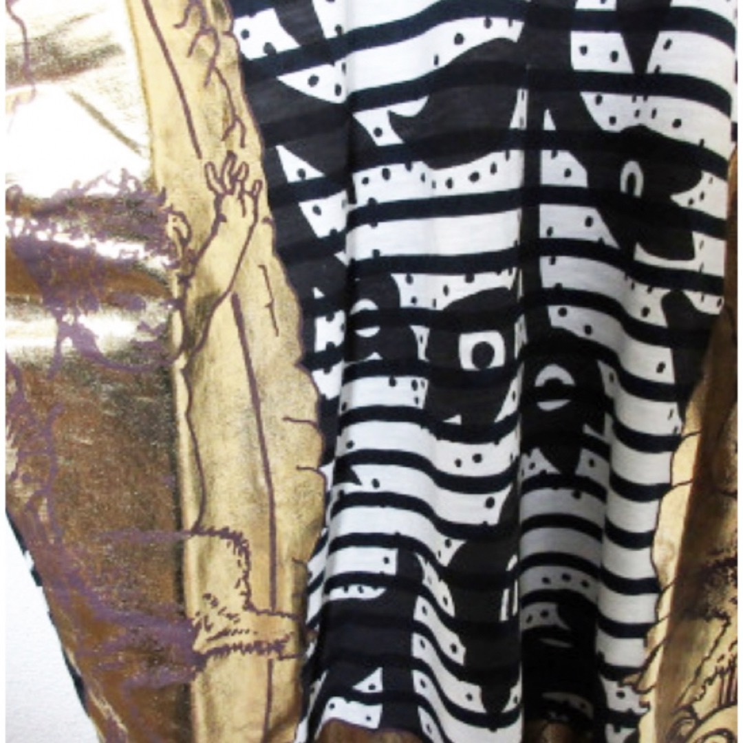 Vivienne Westwood(ヴィヴィアンウエストウッド)のヴィヴィアンウエストウッド ボーダー ワンピース Tシャツ 花柄 チュニック レディースのワンピース(ミニワンピース)の商品写真