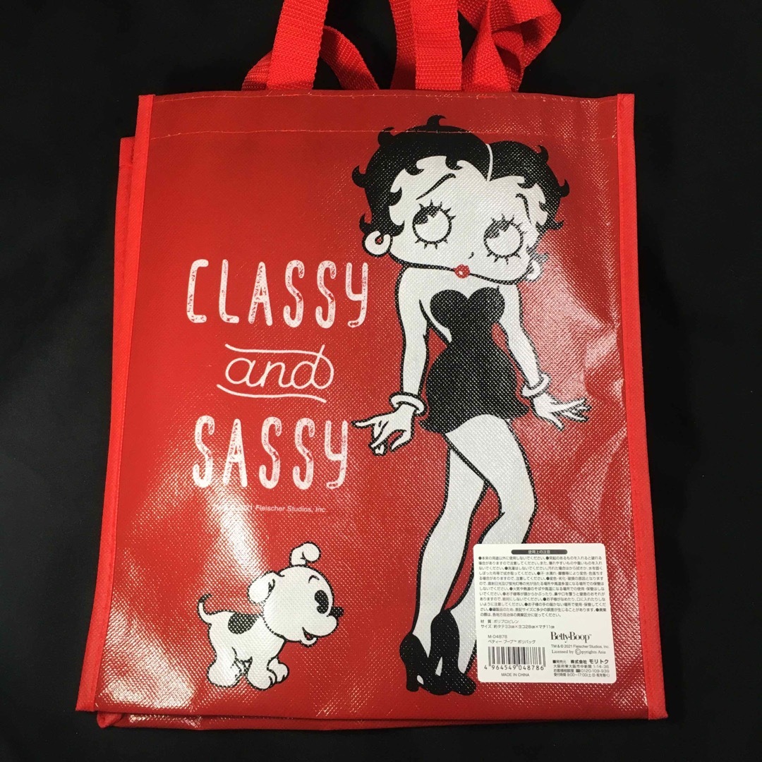 Betty Boop(ベティブープ)の新品未使用　ベティちゃん　ベティ・ブープ　ポリバッグ　シートバッグ トートバッグ レディースのバッグ(トートバッグ)の商品写真