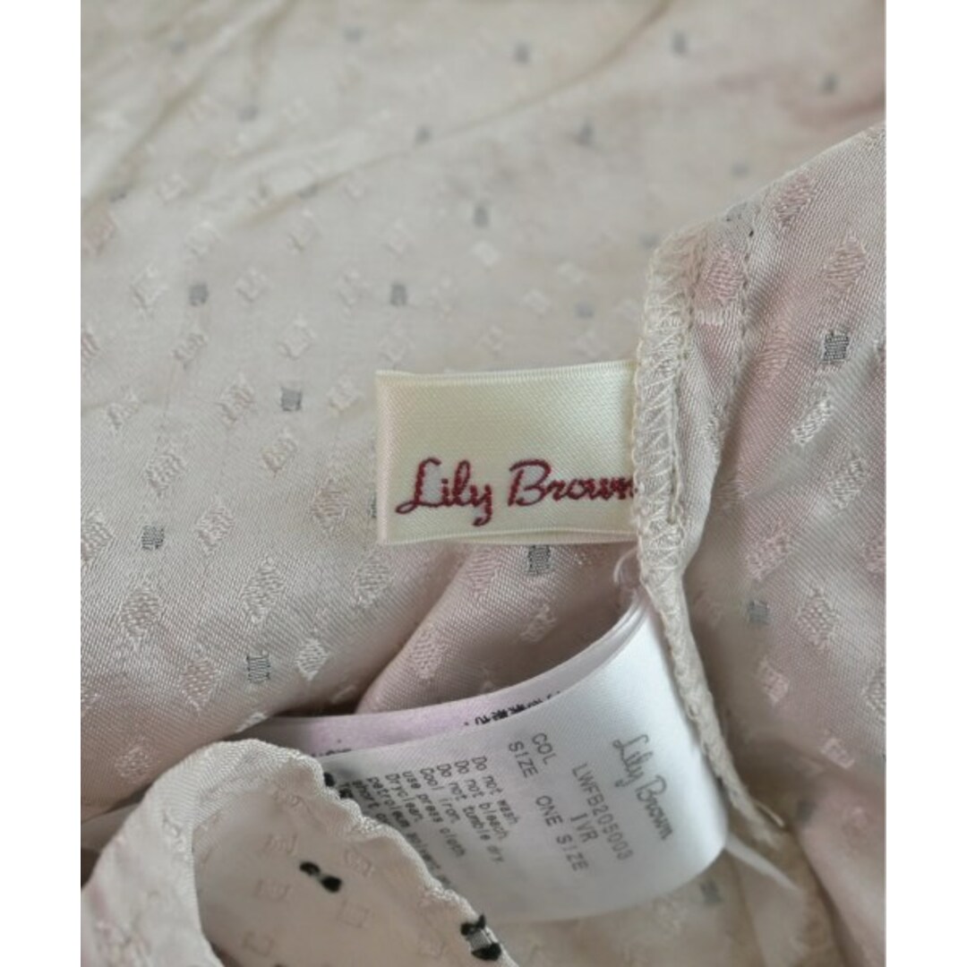 Lily Brown(リリーブラウン)のLILY BROWN リリーブラウン カジュアルシャツ F ベージュx黒 【古着】【中古】 レディースのトップス(シャツ/ブラウス(長袖/七分))の商品写真